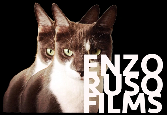 Enzo Ruso Films — logo con dos gatos